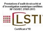 Logo: LSTI - Certificat n°18